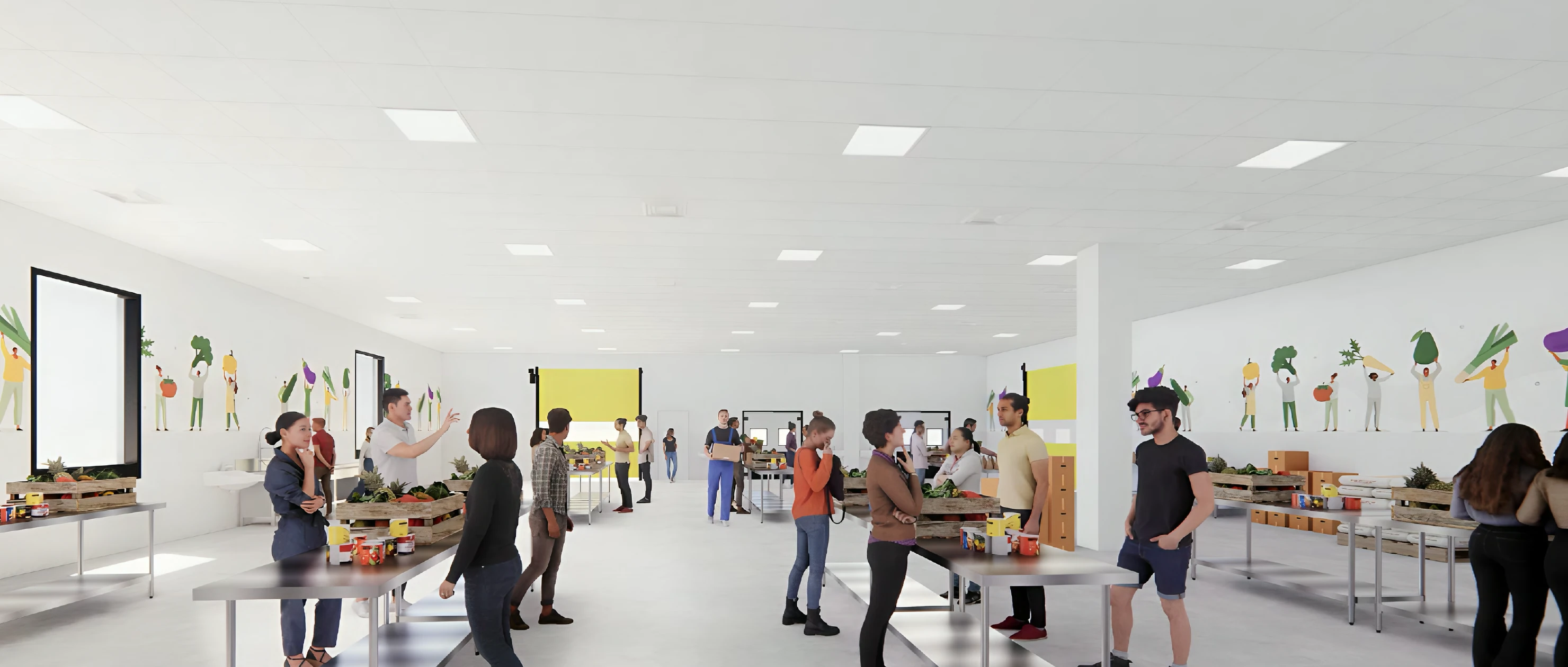 Rendering of the planned Hunger Action Center interior