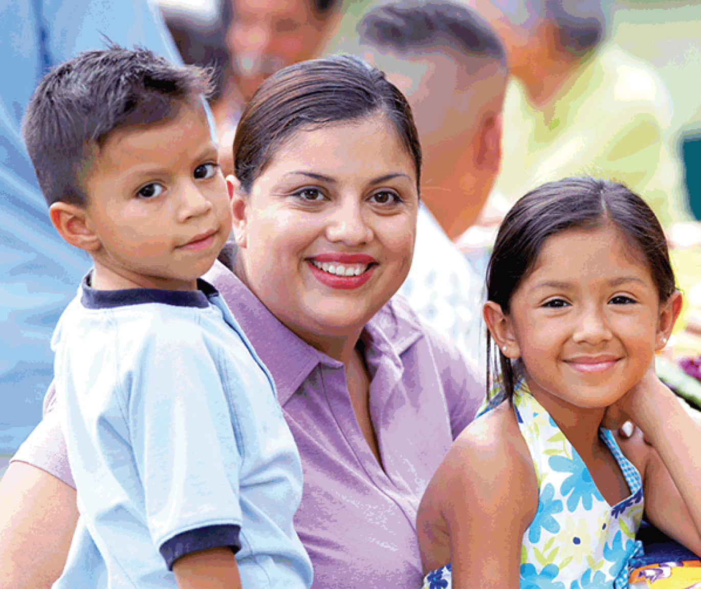 A Southwest Florida family smiling together
